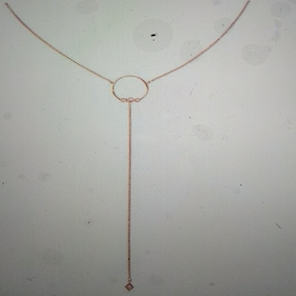 HP FULL BLOOM LARIAT ROSE GOLD WITH WHITE SWAROVSKIS - Picture 6 of 7